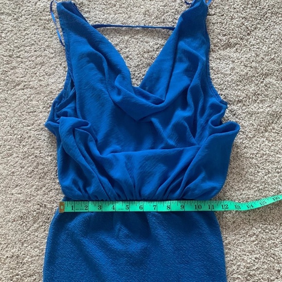 Zara Blue Open Back Dress - Picture 4 of 8